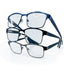 Flipo Eyewear's Blue Light Blocking Reading Glasses - 3 Pack (1 Silver, 1 Black, 1 Blue)