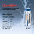 Camelion IFR14500 Lithium Iron Phosphate Rechargeable Battery 500mAh Blister Pack of 4