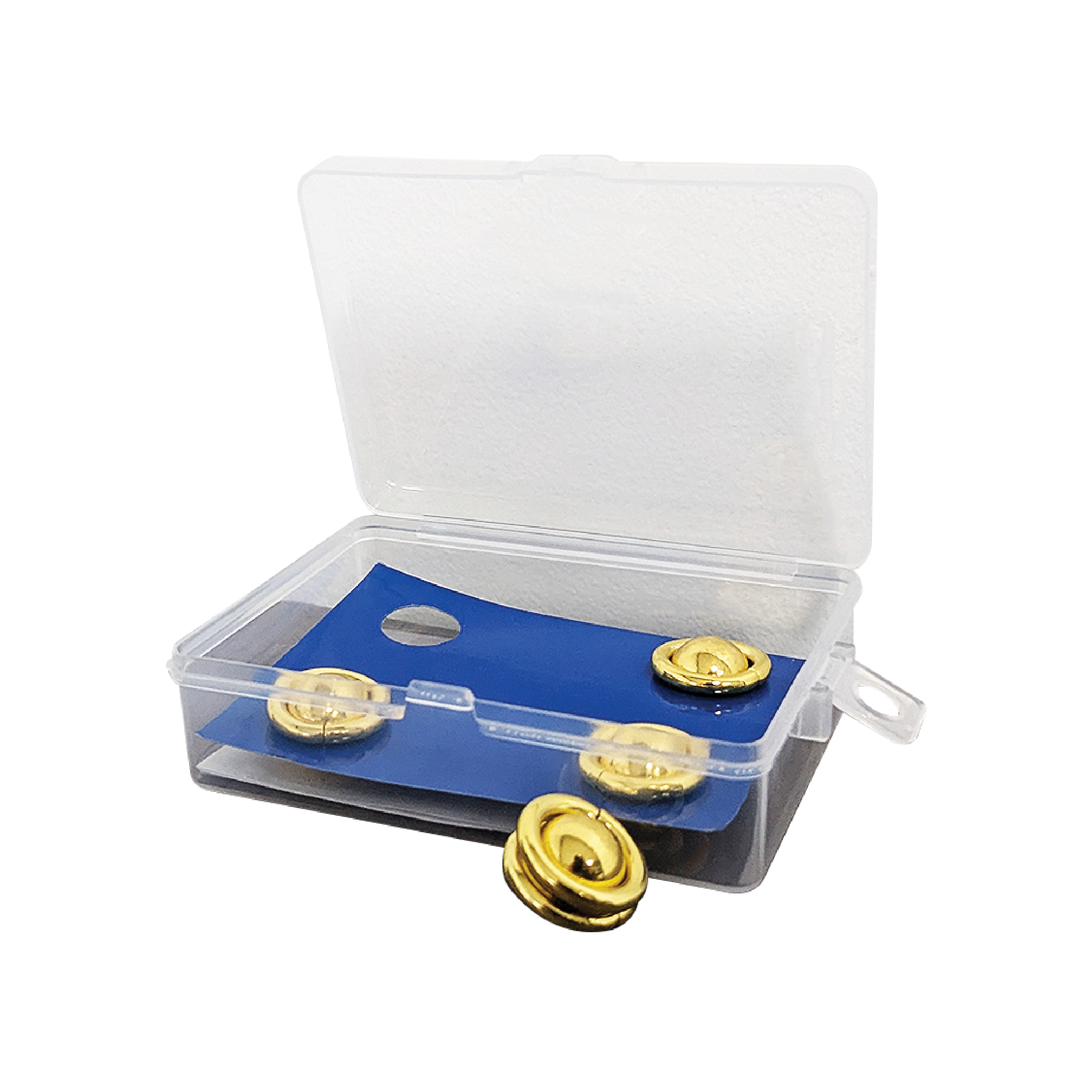 4 For $3- Gold Metal Magnetic Clasps In Plastic Case