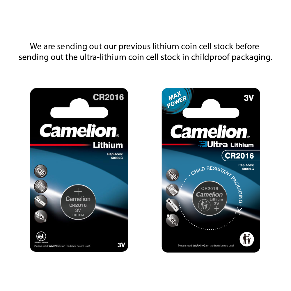 Camelion CR1225 3V Lithium Primary Coin Cell Battery - Non Rechargeable