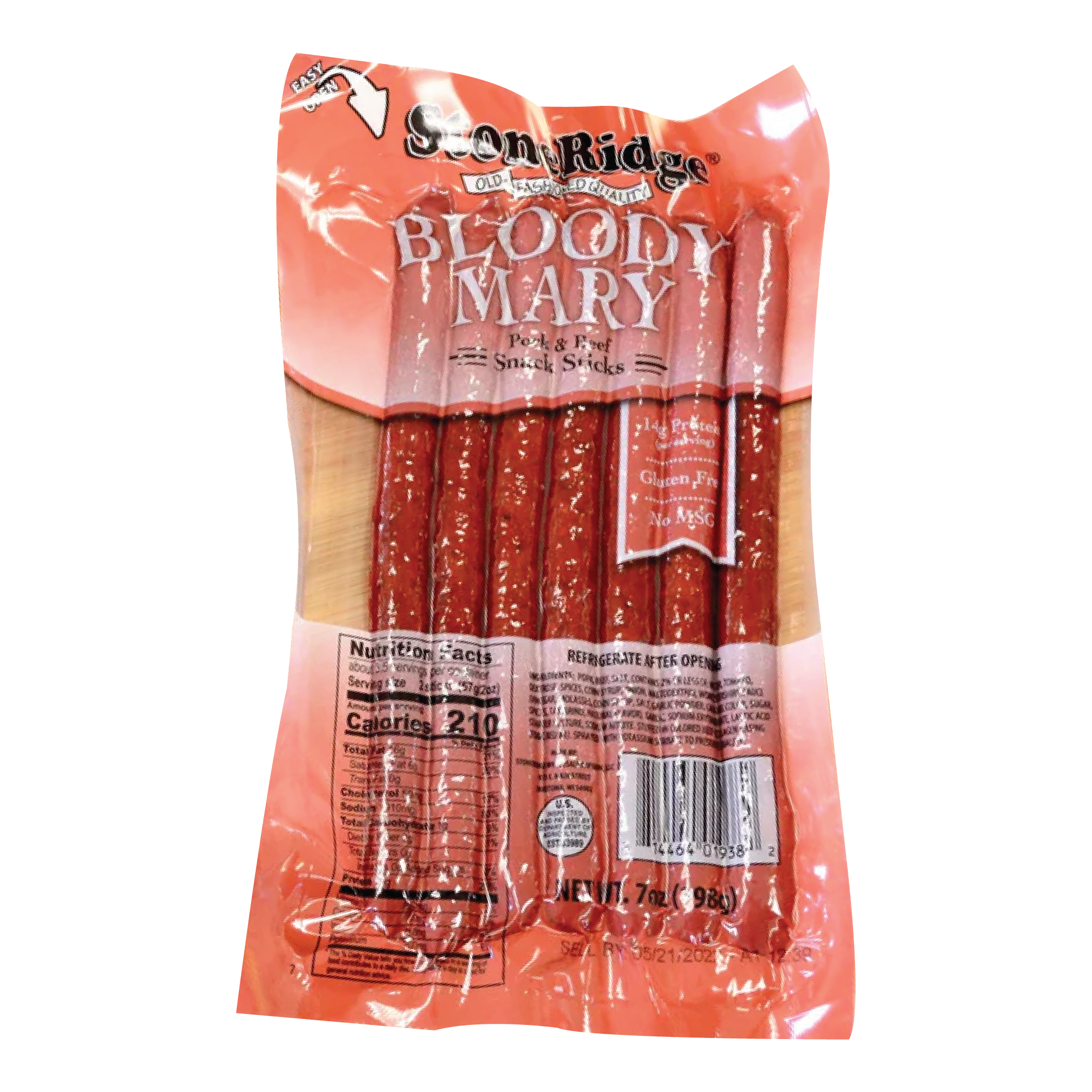 Stoneridge 7oz Bloody Mary Flavored Pork And Beef Snack Sticks